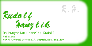 rudolf hanzlik business card